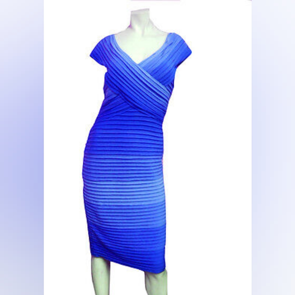 Tadashi Shoji Ombre Pintuck dress